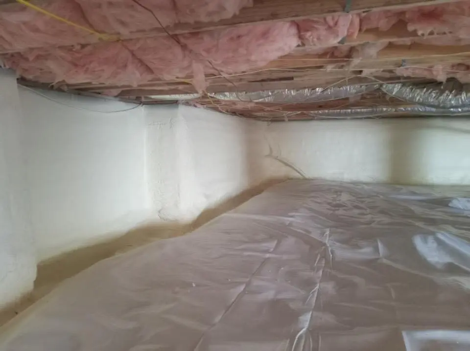 Crawl space encapsulation with closed-cell spray foam for Roof Waterproofing in River Ridge